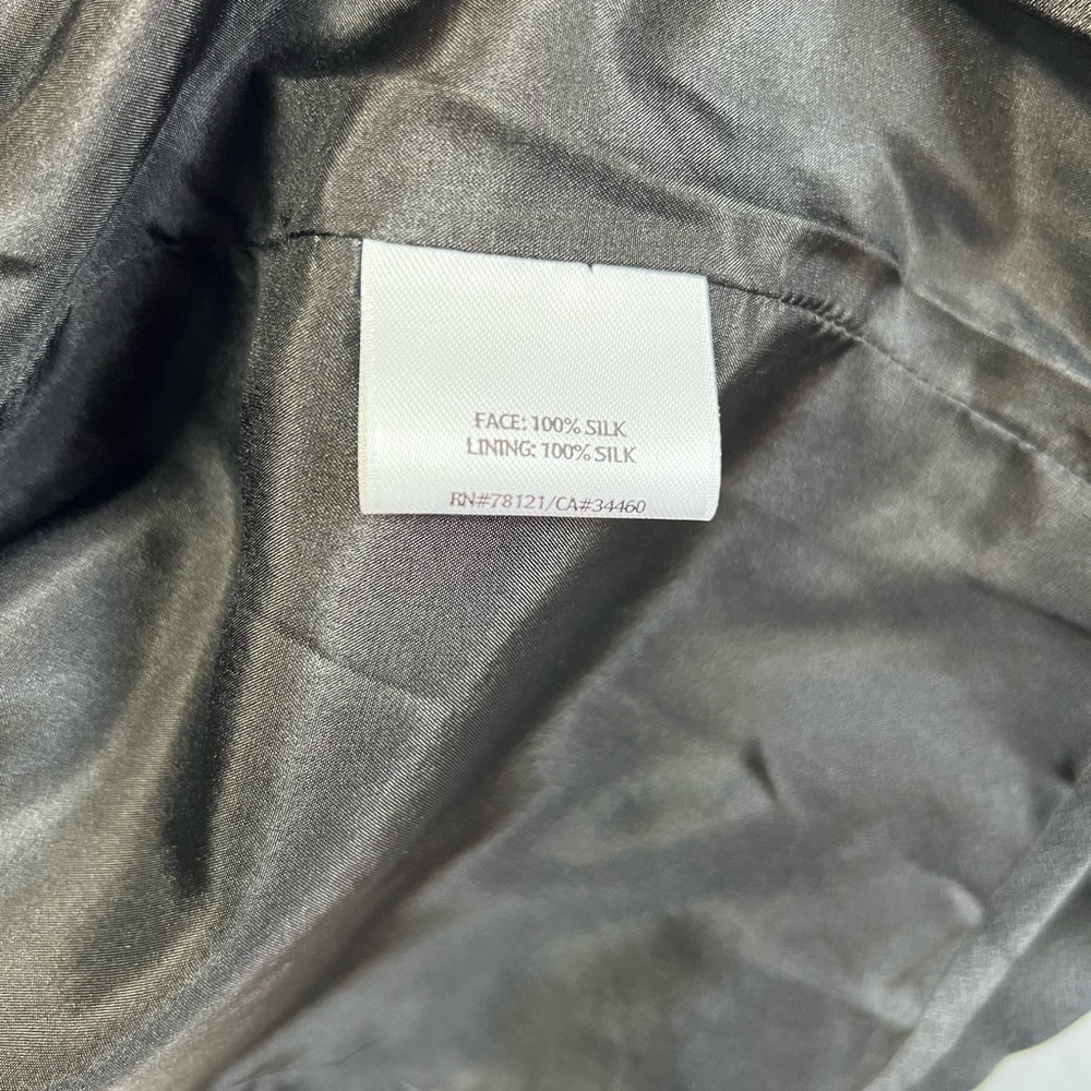 NWT - Eileen Fisher Stand Collar 3/4 Sleeve Jacket - 100% Silk - Petite Large - Picture 7 of 7